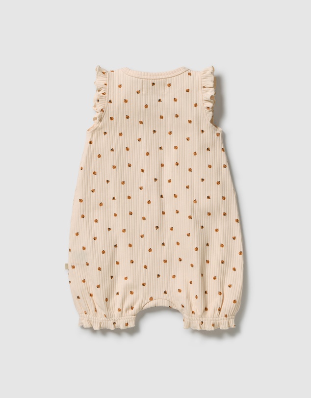 Wilson & Frenchy - Little Lady Bugs Organic Ruffle Zipsuit - Babies