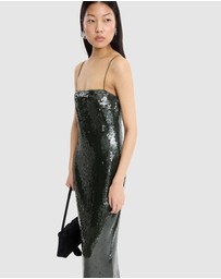 ROTATE - Sequins Maxi Slip Dress