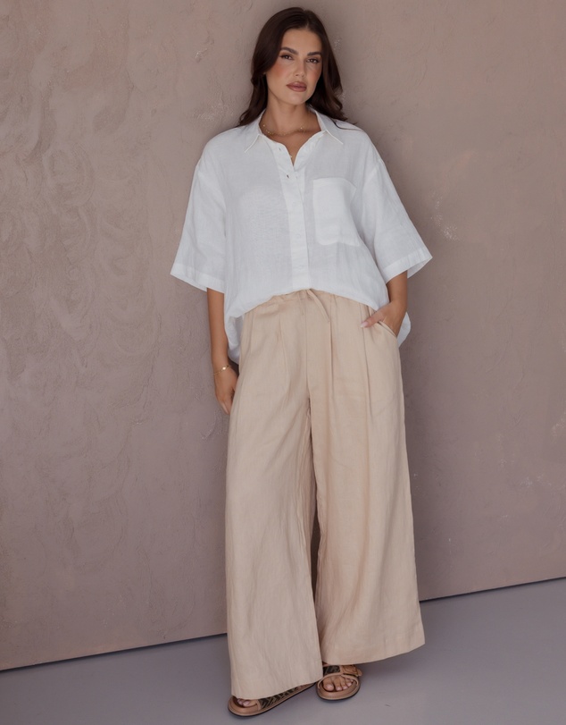 ALEXANDRA - Teri Pants Beige