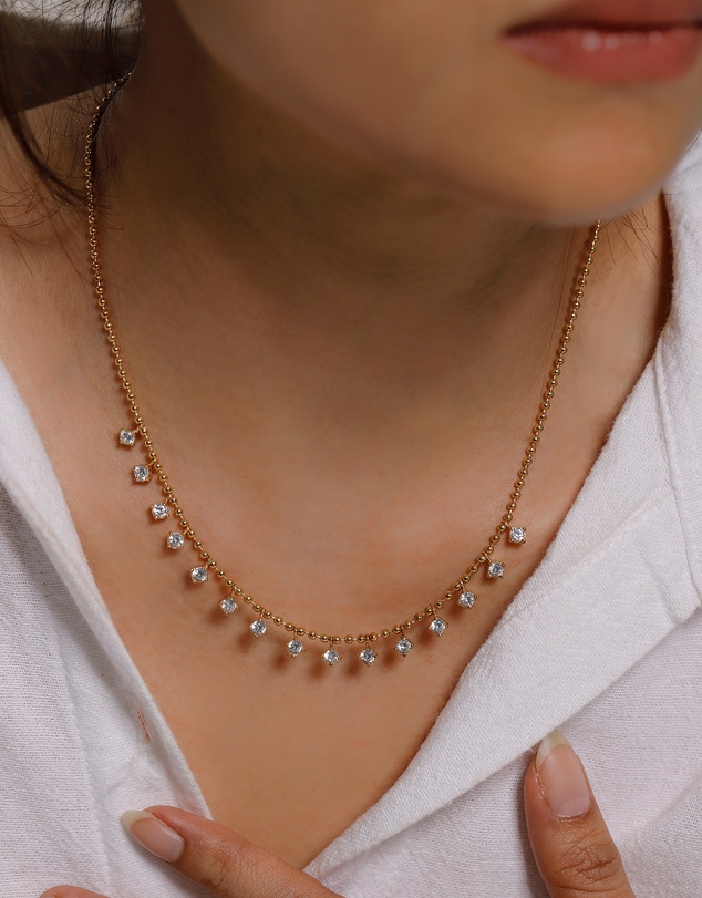 Elli Jewelry - Necklace Crystal Ball 925 Sterling Silver Gold-Plated