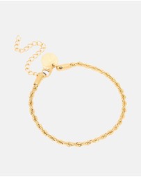 Lovisa - Waterproof Gold Plated Stainless Steel Twisted Chain Bracelet