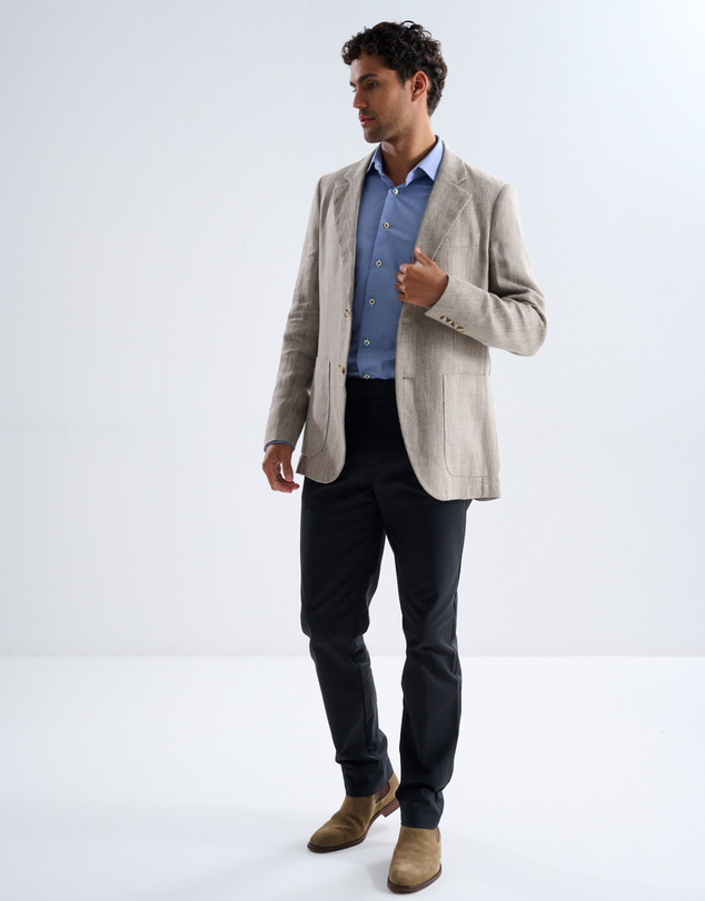 3 Wise Men - 3 Wise Men Winston Tan Linen Blazer