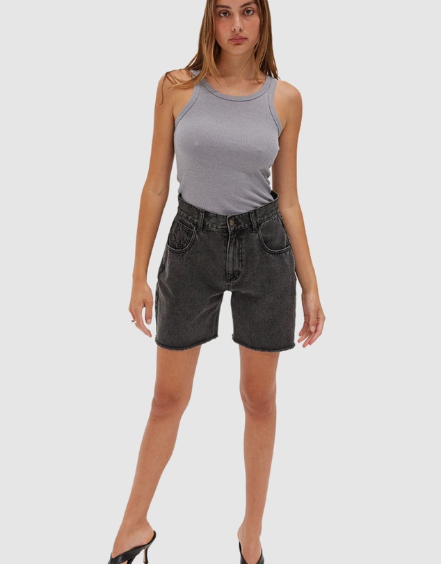 Style Addict - Frayed Denim Shorts