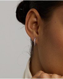 Michael Hill - 0.50 Carat TW Laboratory-Grown Diamond Hoop Earrings in Sterling Silver