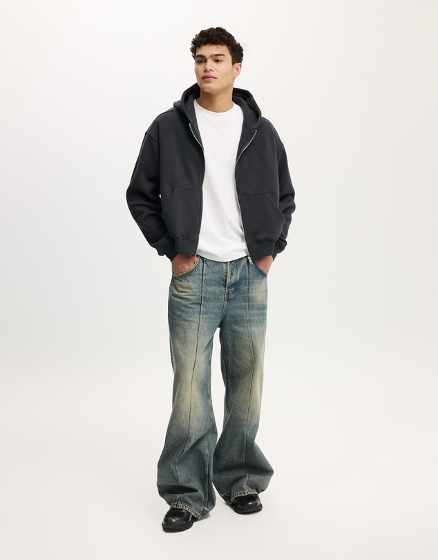 Cotton On - Cropped Zip Up Hoodie