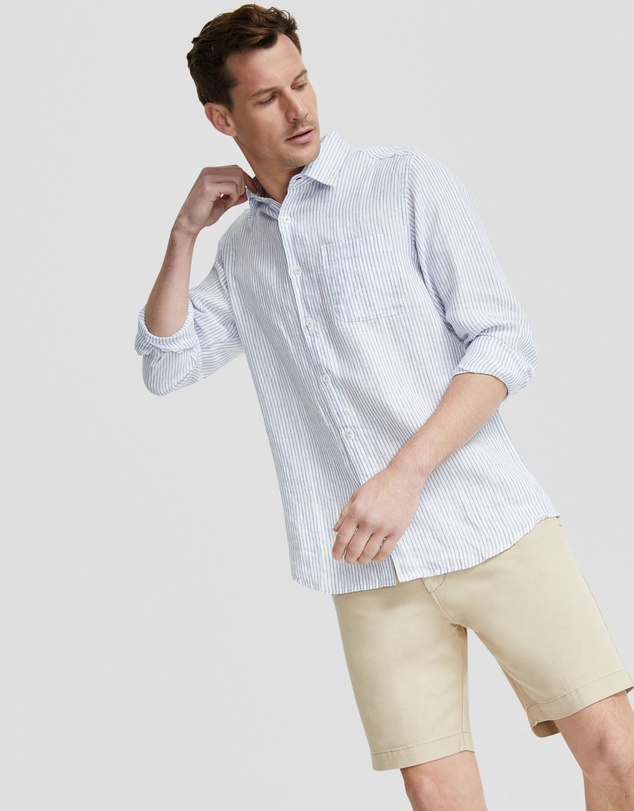 Oxford - Holloway Pure Linen Stripe Shirt