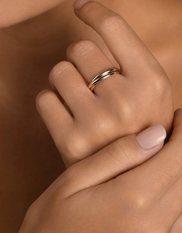 Von Treskow - Tri-Tone Russian Wedding Ring