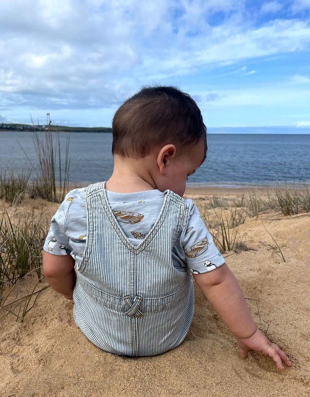 Bebe by Minihaha - Indigo Stripe Overall