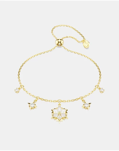 Swarovski - Magic Bracelet, Mixed Cuts, Snowflake, White, 18K Gold Finish