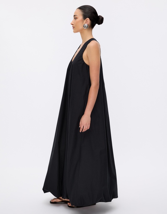 Minima Esenciales - Luna Cotton Bubble Hem Maxi Dress