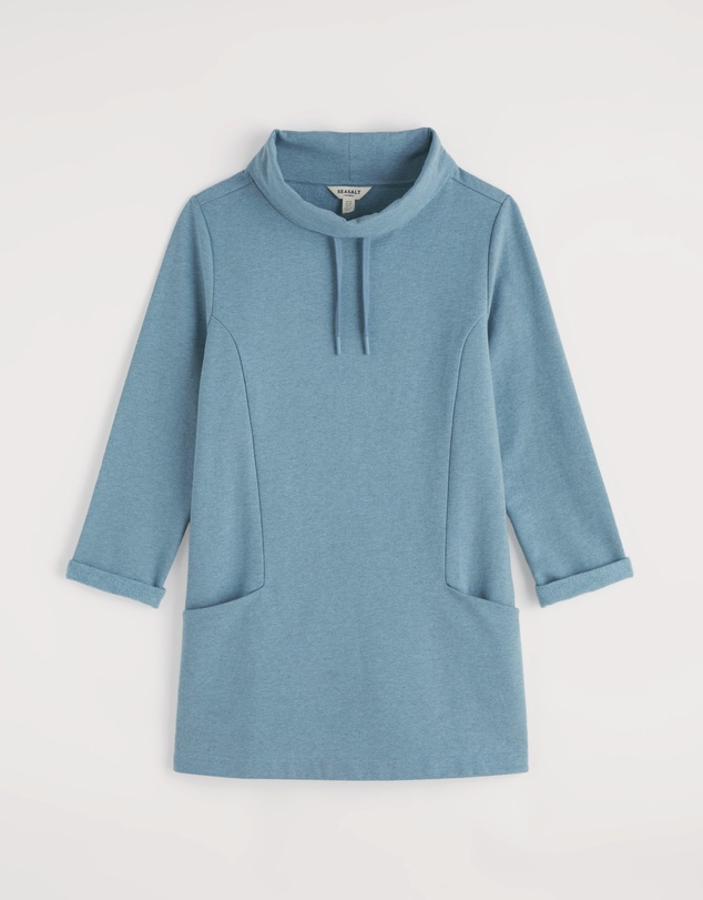 Seasalt - Seasalt Cornwall Blue Formative Brushed Back Jersey Tunic