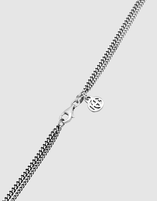 Haze & Glory - ICONIC EXCLUSIVE - Cross Layer Necklace in Oxidised 925 Silver