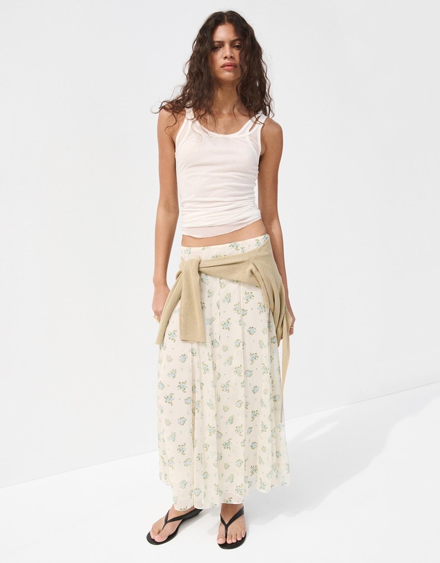 M.N.G - Godet Flower Skirt