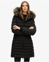 Superdry - Fuji Faux Fur Hoodie Mid Length