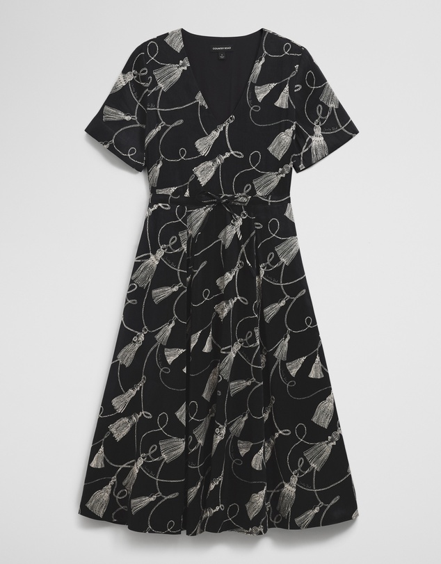 Country Road - Print Cinched Waist Dress