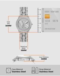 Michael Kors - Phoebe Silver Tone Analogue Watch