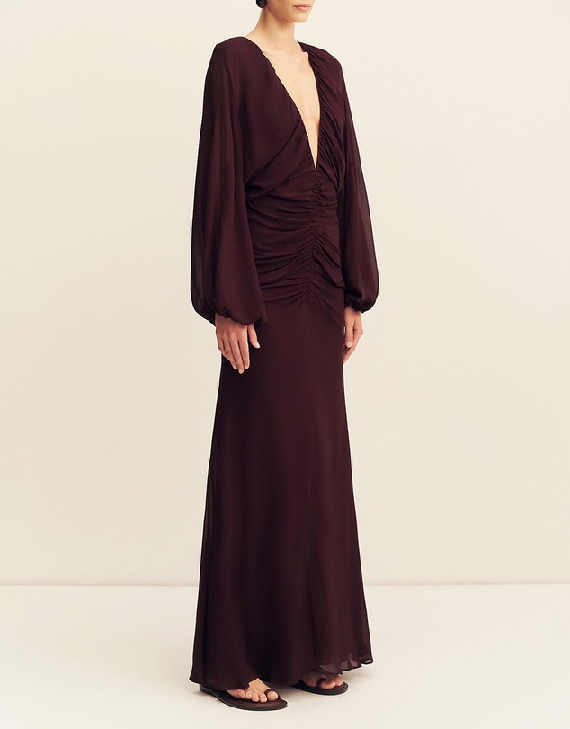 Shona Joy - Amina Low Plunged Maxi Dress