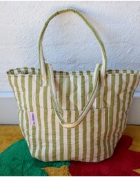Mosey Me - Pistachio Seersucker Quilted Bag