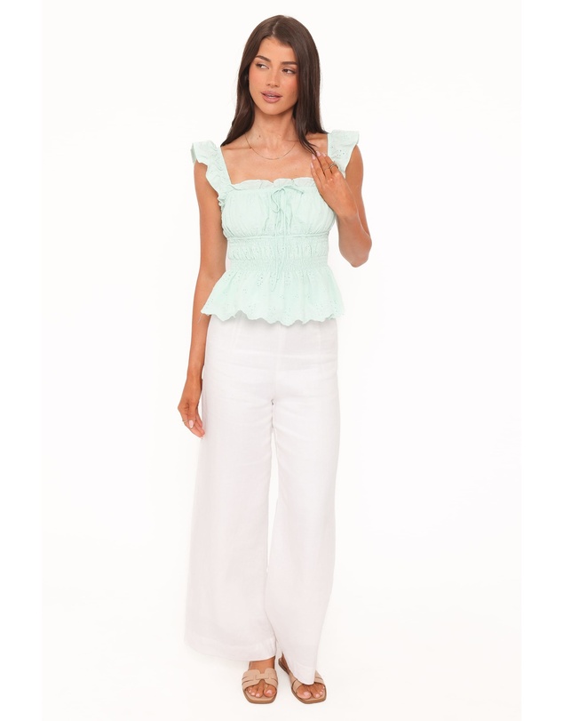 Petal & Pup - Melissa Peplum Top - Sage