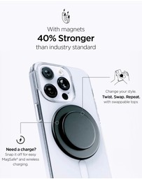 PopSockets - PopGrip MagSafe Soft Touch Phone Grip Holder + Magnetic Adapter Ring