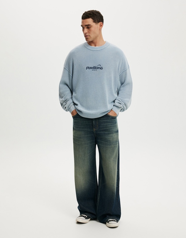 Cotton On - Washed Graphic Crew Knit