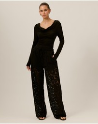 Tussah - Skylar Wide Leg Lace Pants