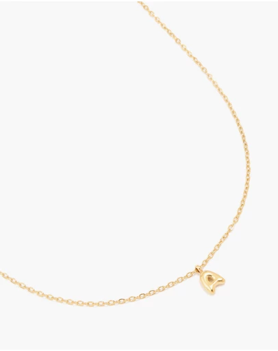 Lovisa - Waterproof Gold Plated Stainless Steel Mini Bubble Letter A Necklace