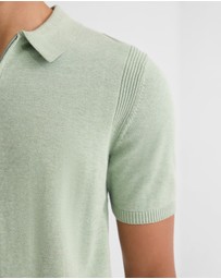 Oxford - Otis Zip Neck Knitted Polo