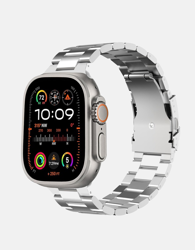 Friendie - Stainless Steel Link Bracelet Band (Ultra Style) - Sydney Ultra - Apple Watch Compatible