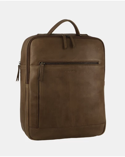 Pierre Cardin - Pierre Cardin Leather Business/Laptop Backpack