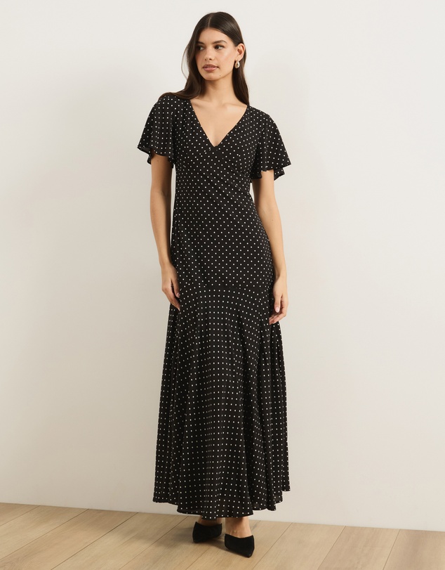 Atmos&Here - Tasha Flutter Sleeve Maxi Dress