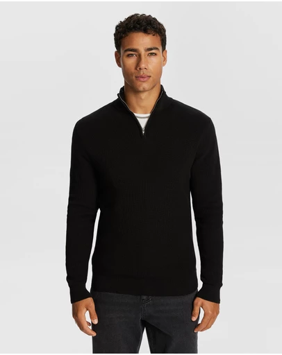 yd. - Washington ¼ Zip Cotton Knit Jumper