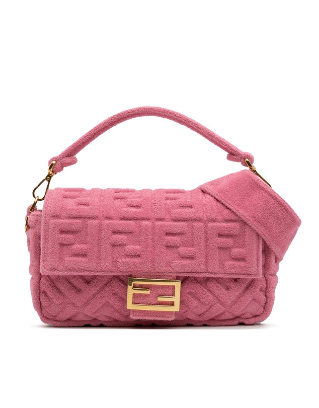 Pre-Loved by Azura Reborn - Pre-Loved Zucca Embossed Terry Cloth Baguette Satchel