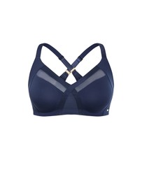 City Chic - Plus size Luxe Microfibre Wireless Bra - navy