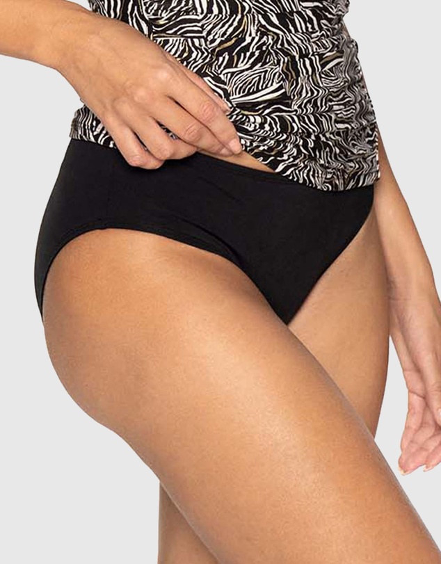 Nip Tuck Swim - Black Plain Louise Swim Pant