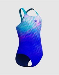 Speedo - Print Powerback Swimsuit - Kids-Teens