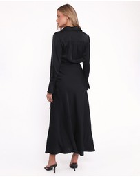 Petal & Pup - Verna Long Sleeve Maxi Dress - Black