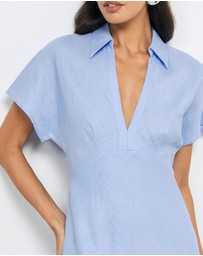 AERE - Evelina Linen Midi Dress