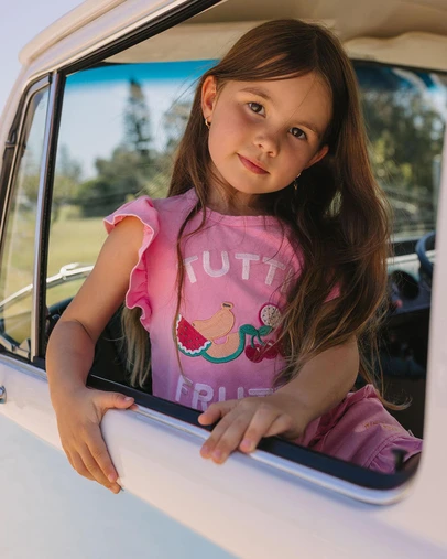 Huxbaby - Tutti Frutti Frill Peplum Tee - Babies-Kids