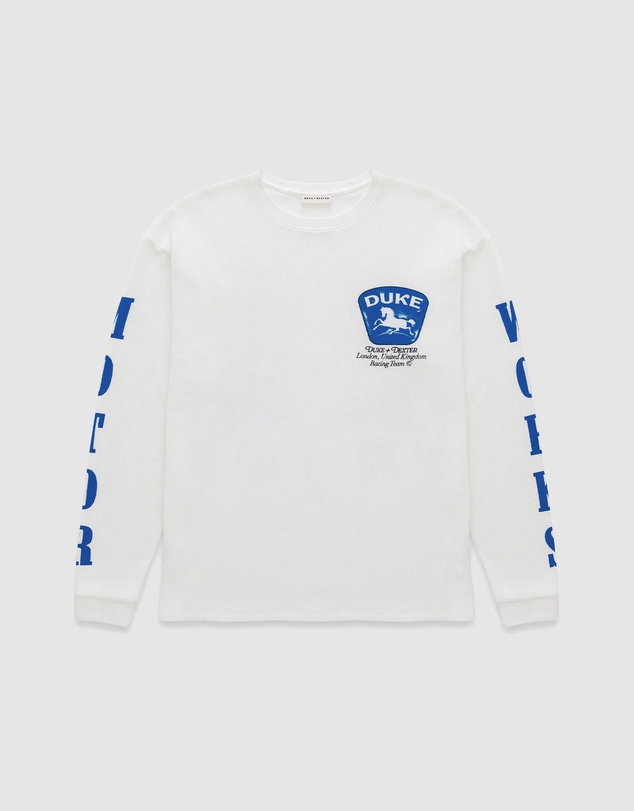 Duke + Dexter - DR Sponsors Vintage White Waffle Top