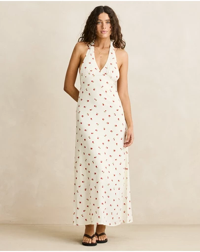 Rhythm - Mila Floral Halter Neck Maxi Dress