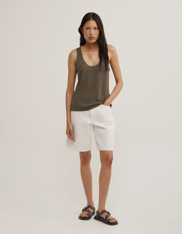 Witchery - Linen Scoop Knit Tank
