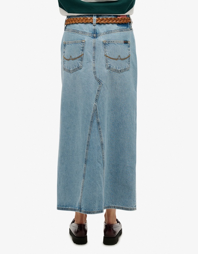 Superdry - Denim Split Maxi Skirt