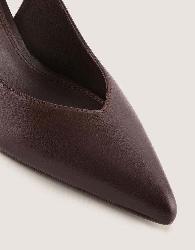 Shelly Shen - Gracie Low Heels Brown Leather