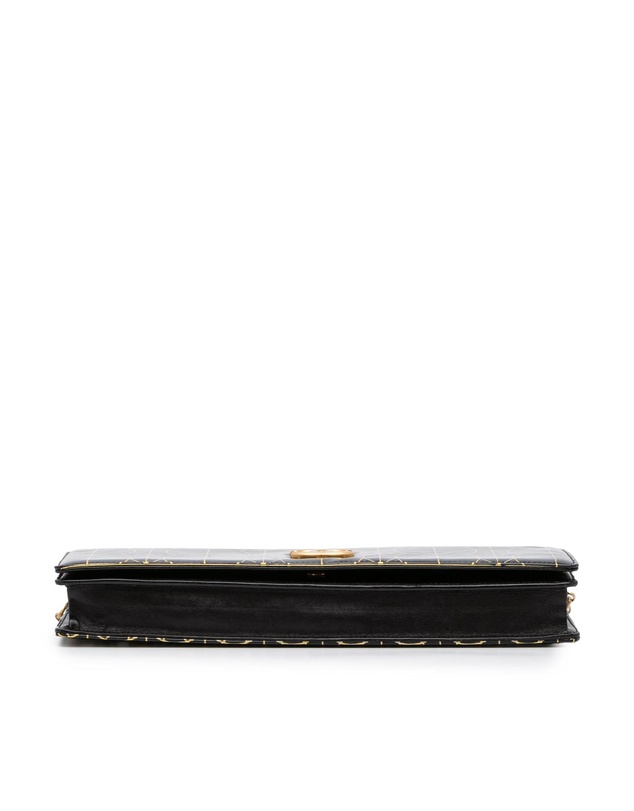 Pre-Loved by Azura Reborn - Pre-Loved Paris Moscou Vinyl Moujik Clutch with Chain