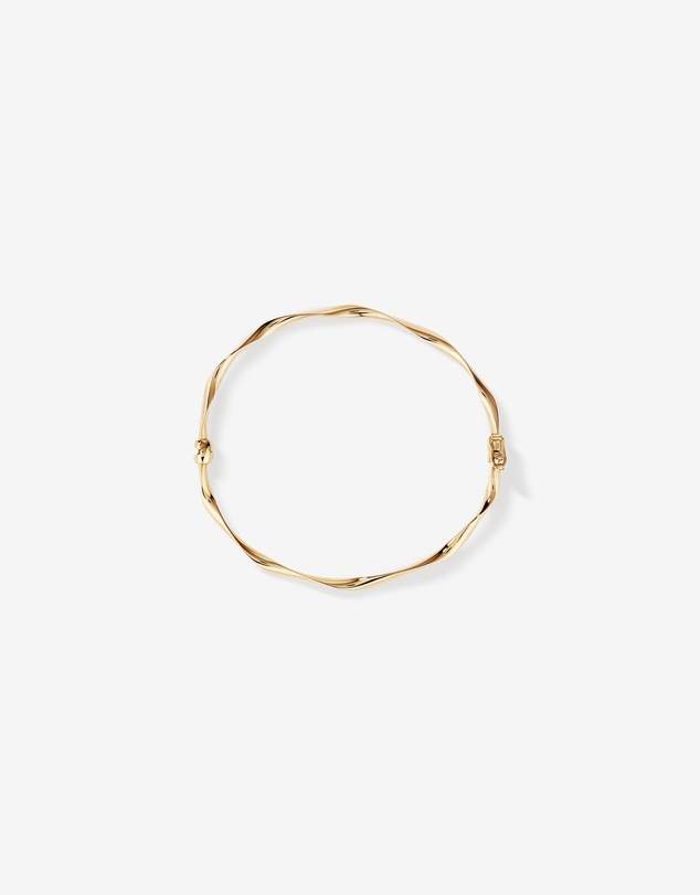 Michael Hill - 60mm Hollow Twist Bangle In 10kt Yellow Gold