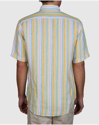 Abelard - San Michaele Linen Stripe Classic Fit Shirt