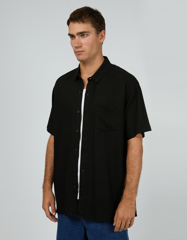 Silent Theory - Textured Linen Ss Shirt