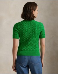 Polo Ralph Lauren - Cable-Knit Cotton Short-Sleeve Cardigan - ICONIC EXCLUSIVE