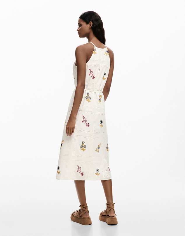 Desigual - Halter dress with embroidery